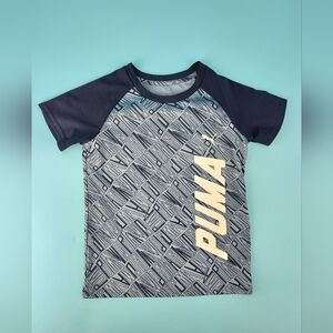 Puma Active Boy's Size 6 Blue Athletic T-Shirt EUC